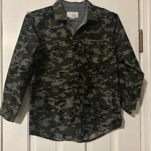 *4/$20* Craft + Glow 100% polyester button up camo size 8